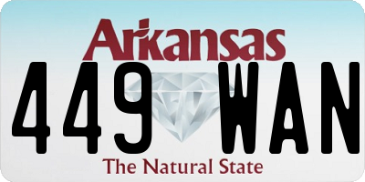 AR license plate 449WAN