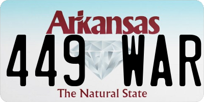 AR license plate 449WAR