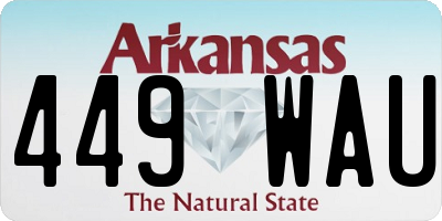 AR license plate 449WAU