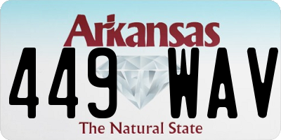 AR license plate 449WAV