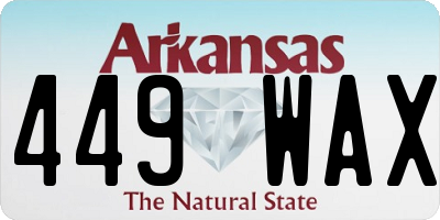AR license plate 449WAX