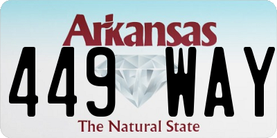 AR license plate 449WAY