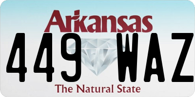 AR license plate 449WAZ