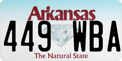 AR license plate 449WBA