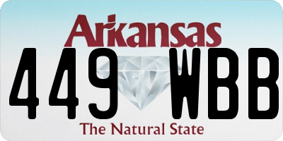 AR license plate 449WBB