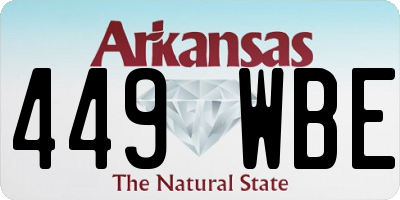AR license plate 449WBE