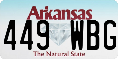 AR license plate 449WBG