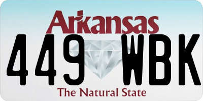 AR license plate 449WBK