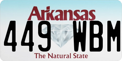 AR license plate 449WBM