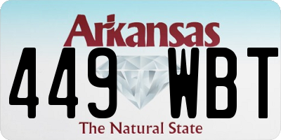 AR license plate 449WBT