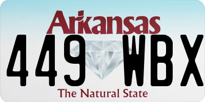 AR license plate 449WBX