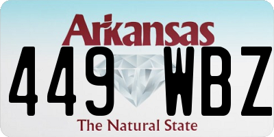 AR license plate 449WBZ