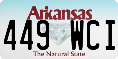 AR license plate 449WCI