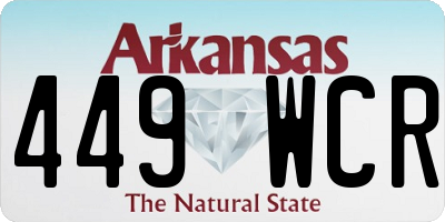 AR license plate 449WCR