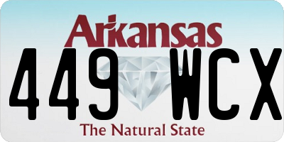 AR license plate 449WCX