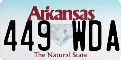 AR license plate 449WDA