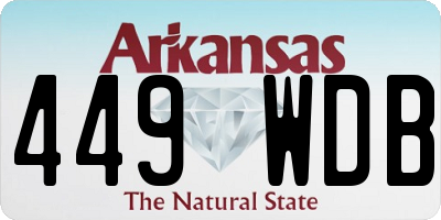 AR license plate 449WDB