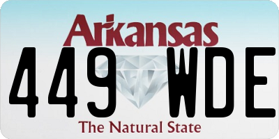 AR license plate 449WDE