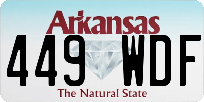AR license plate 449WDF