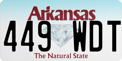 AR license plate 449WDT