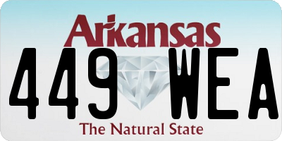 AR license plate 449WEA
