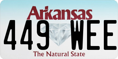 AR license plate 449WEE