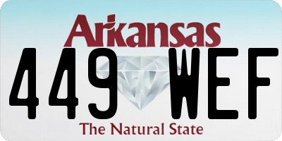 AR license plate 449WEF