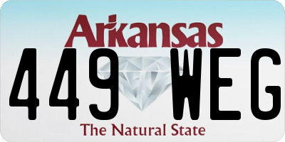 AR license plate 449WEG