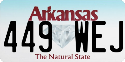 AR license plate 449WEJ