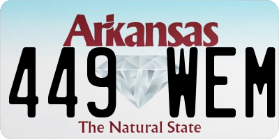 AR license plate 449WEM