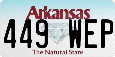 AR license plate 449WEP