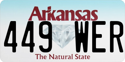 AR license plate 449WER
