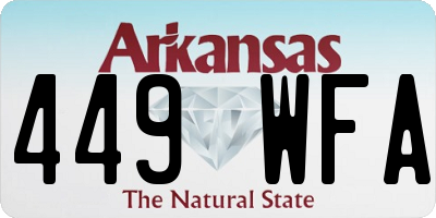 AR license plate 449WFA