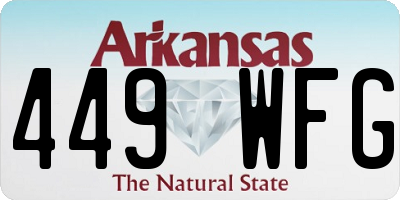 AR license plate 449WFG