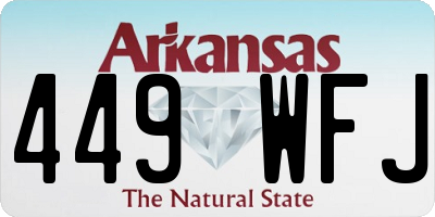 AR license plate 449WFJ
