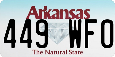 AR license plate 449WFO