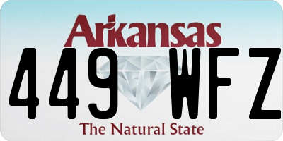 AR license plate 449WFZ