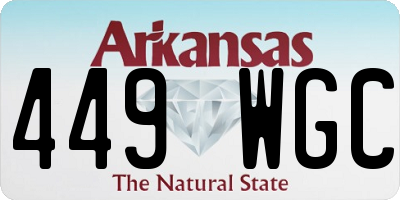 AR license plate 449WGC
