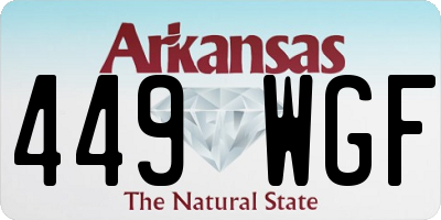 AR license plate 449WGF