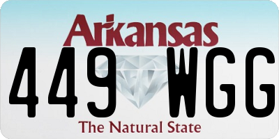 AR license plate 449WGG