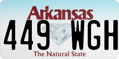 AR license plate 449WGH