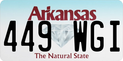 AR license plate 449WGI