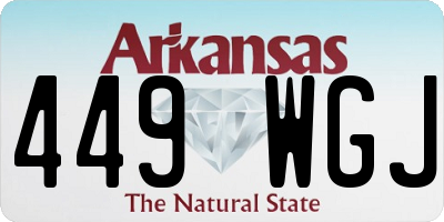 AR license plate 449WGJ