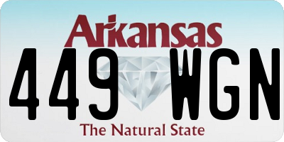 AR license plate 449WGN