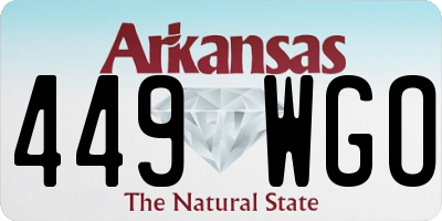 AR license plate 449WGO