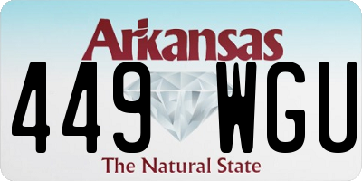 AR license plate 449WGU