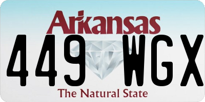AR license plate 449WGX