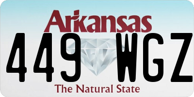 AR license plate 449WGZ