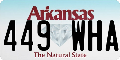 AR license plate 449WHA