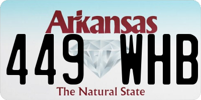 AR license plate 449WHB